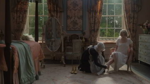 Anya Taylor Joy Shows Breasts in See Through Dress in Emma. 2020 3