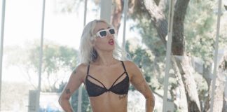 Miley Cyrus In Sexy Sheer Black Lingerie 2