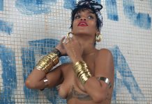 Rihanna Posing Topless For Vogue Brazil 01