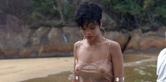 Rihanna Shows Tits In Wet Dress For Vogue Brazil 19