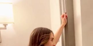Alison Brie Running Down The Hall Topless 4