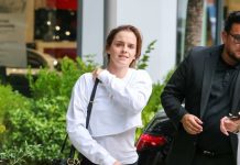 Emma Watson In Sexy Black Leggings In La 8