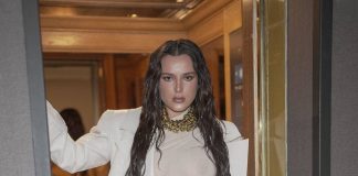 Bella thorne flaunts see through nipples at paris fashion week 18