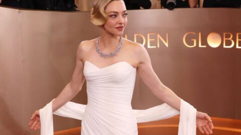 Amanda Seyfried on the Red Carpet at the 2026 Golden Globe Awards in Versace 11