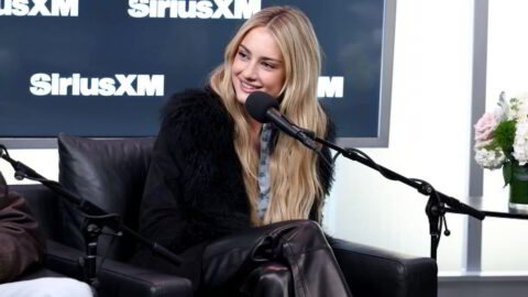Grace Van Patten Sexy in Leather Pants at SiriusXM Tell Me Lies Event