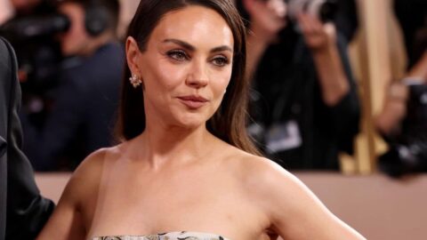 Mila Kunis Sexy in Carolina Herrera at 83rd Golden Globe Awards 2026