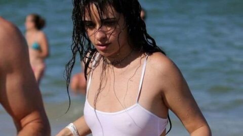 Camila Cabello Is Smoking Hot in a See Through White Thong Swimsuit in Miami 9