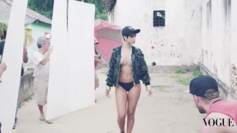 Rihanna Sexy Vogue Brasil Behind The Scenes 2014 3