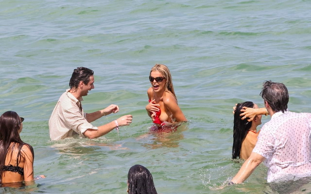 Hot Brooks Nader Boob Slip While Filming “Love Thy Nader” at Miami Beach Event, May 2026 photo gallery Hot Brooks Nader Boob Slip While Filming “Love Thy Nader” at Miami Beach Event, May 2026 photo gallery