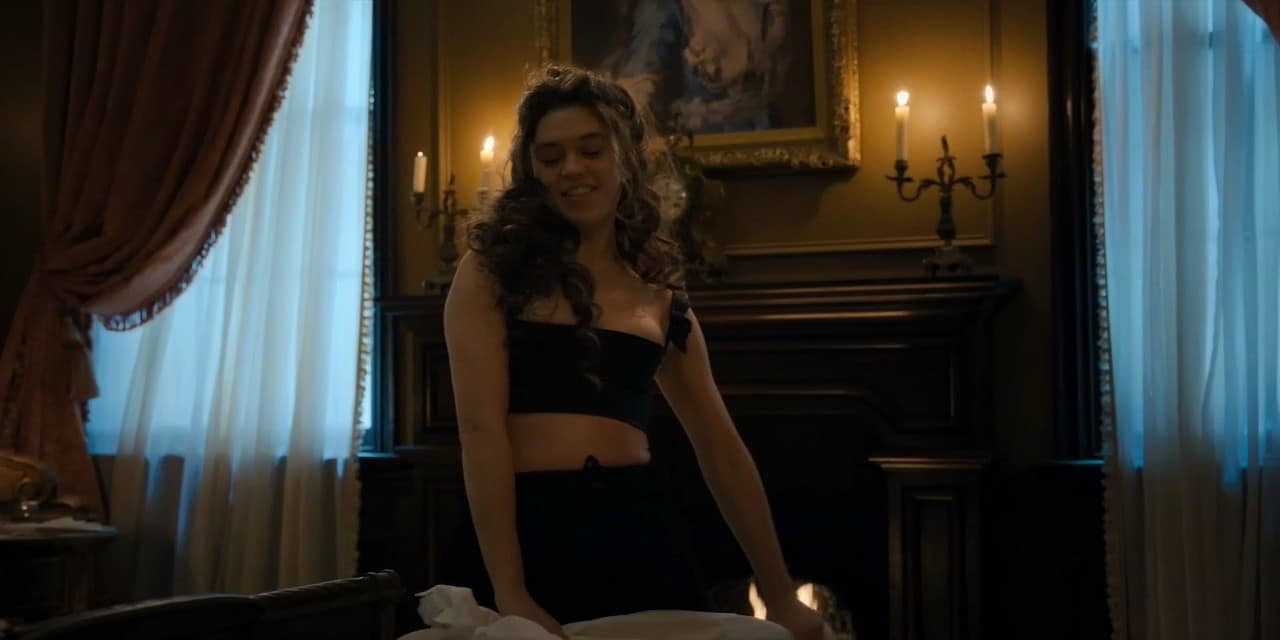 Sabrina Bartlett cleavage movie scene 2020 Sabrina Bartlett cleavage movie scene 2020