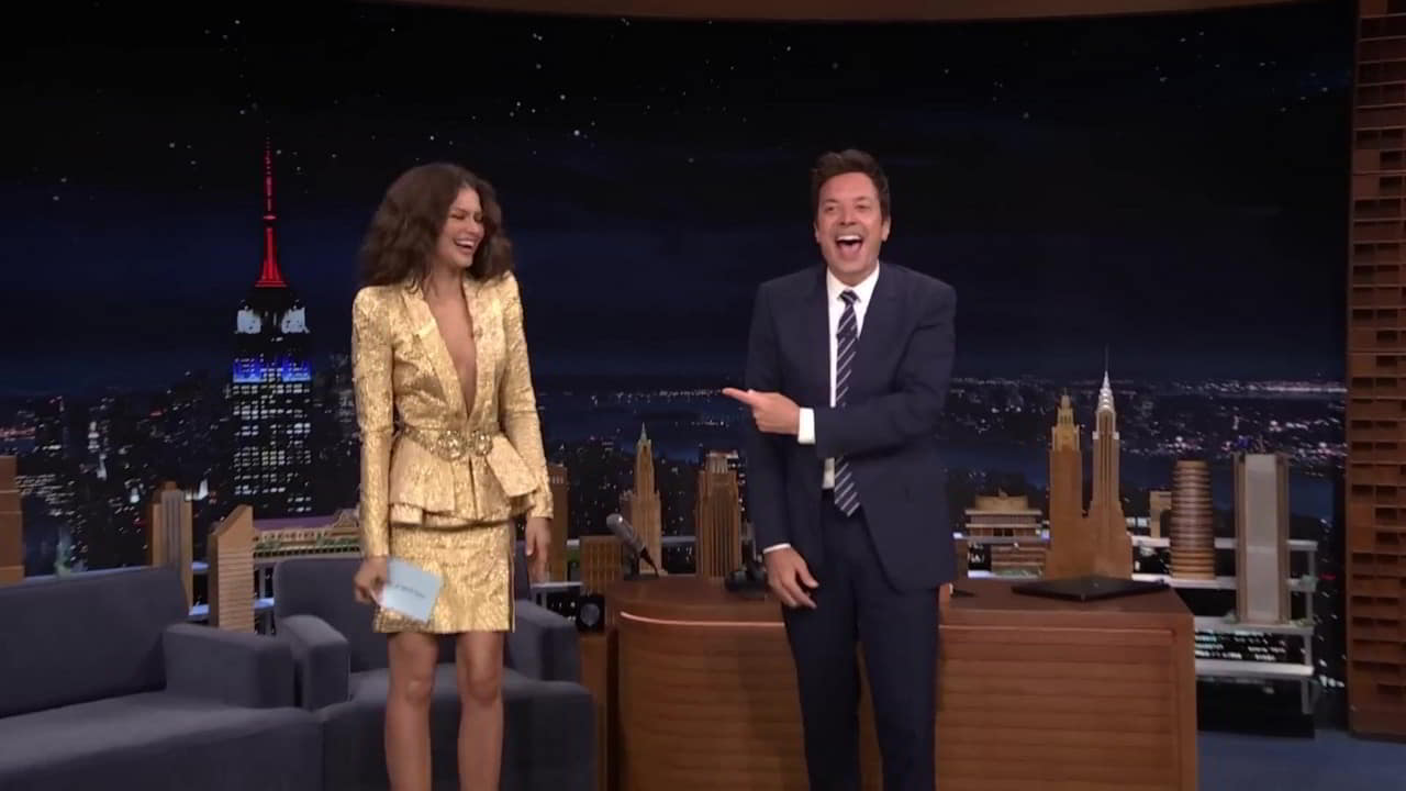 Watch Zendaya's Braless Cleavage on The Tonight Show Starring Jimmy Fallon naked video Watch Zendaya's Braless Cleavage on The Tonight Show Starring Jimmy Fallon naked video