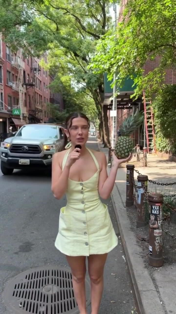 Millie Bobby Brown Teases Heavy Cleavage in a Dangerously Low nude scene Millie Bobby Brown Teases Heavy Cleavage in a Dangerously Low nude scene