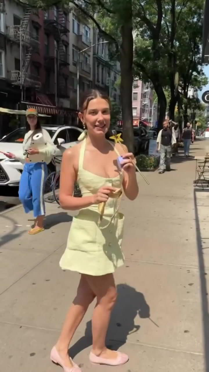 Millie Bobby Brown Teases Heavy Cleavage in a Dangerously Low topless picture Millie Bobby Brown Teases Heavy Cleavage in a Dangerously Low topless picture